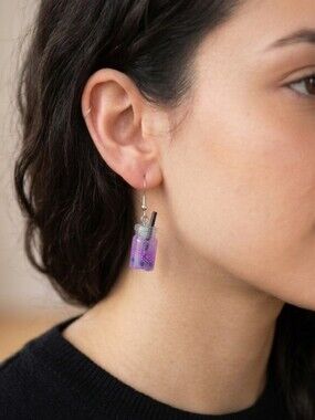 Handcrafted Berry Water Drop Earrings